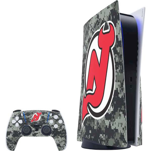 NHL New Jersey Devils Camo PS5 Bundle Skin