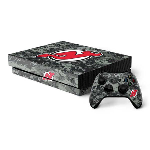 NHL New Jersey Devils Camo Xbox One X Bundle Skin