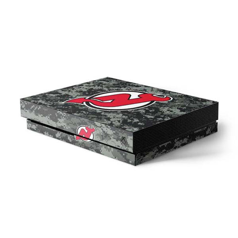 NHL New Jersey Devils Camo Xbox One X Console Skin