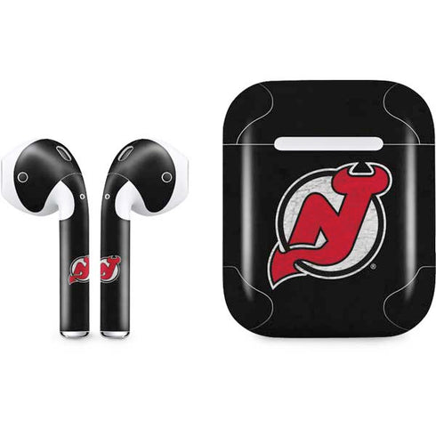 NHL New Jersey Devils Distressed Apple AirPods Skin