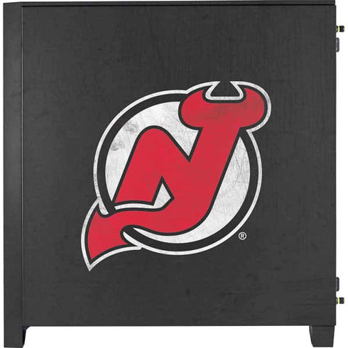 NHL New Jersey Devils Distressed Corsair 4000D Tempered Glass Mid-Tower ATX Case Skin