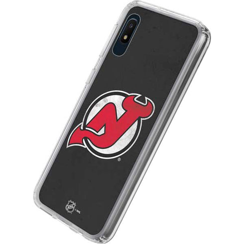 NHL New Jersey Devils Distressed Galaxy A10e Clear Case