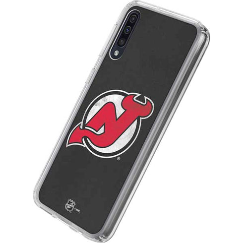 NHL New Jersey Devils Distressed Galaxy A50 Clear Case