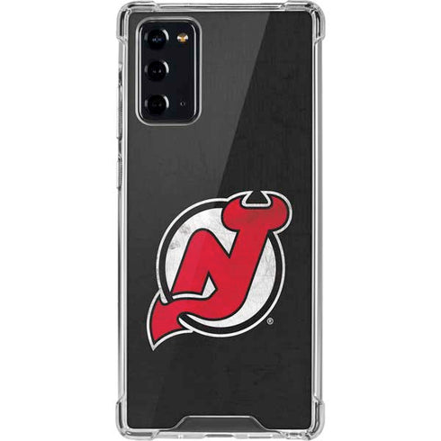 NHL New Jersey Devils Distressed Galaxy Note20 5G Clear Case