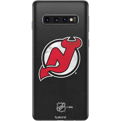 NHL New Jersey Devils Distressed Galaxy S10 Skin