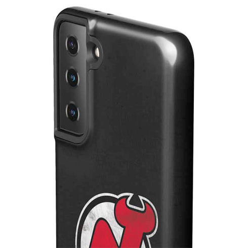 NHL New Jersey Devils Distressed Galaxy S21 FE Pro Case