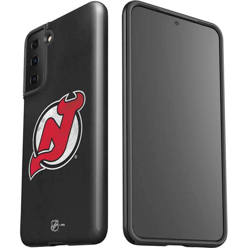 NHL New Jersey Devils Distressed Galaxy S21 FE Pro Case