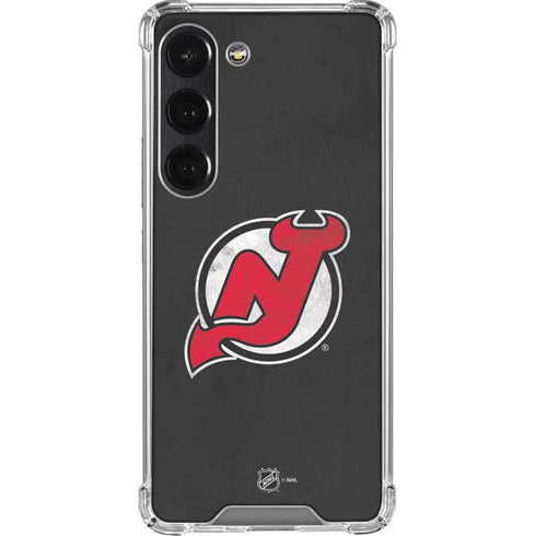 NHL New Jersey Devils Distressed Galaxy S23 Clear Case
