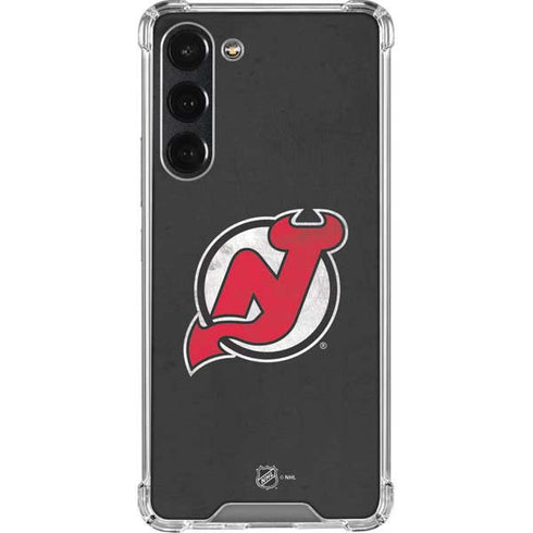 NHL New Jersey Devils Distressed Galaxy S23 Plus Clear Case