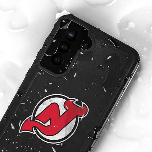 NHL New Jersey Devils Distressed Galaxy S23 Plus Waterproof Case