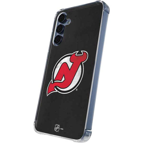 NHL New Jersey Devils Distressed Galaxy S24 Clear Case