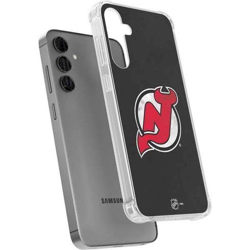 NHL New Jersey Devils Distressed Galaxy S24 Plus Clear Case