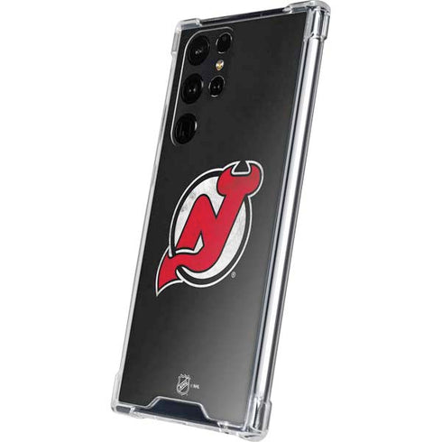NHL New Jersey Devils Distressed Galaxy S24 Ultra Clear Case