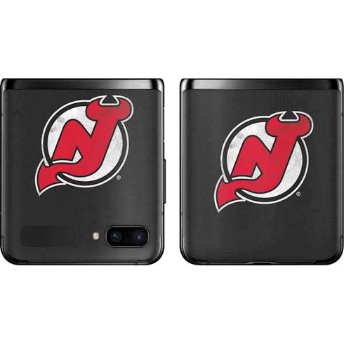 NHL New Jersey Devils Distressed Galaxy Z Flip Skin