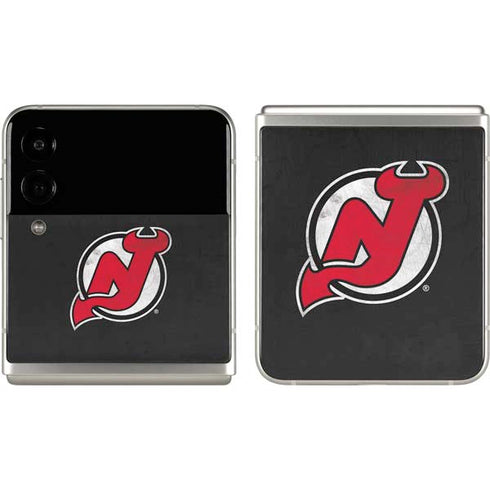 NHL New Jersey Devils Distressed Galaxy Z Flip3 5G Skin