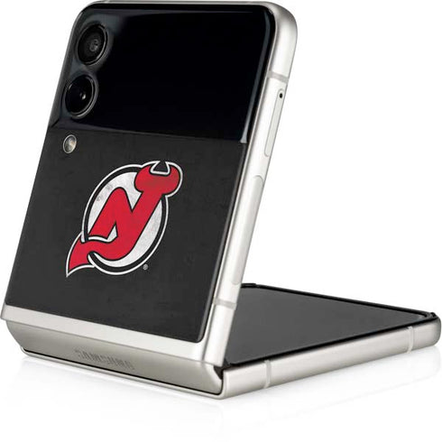 NHL New Jersey Devils Distressed Galaxy Z Flip3 5G Skin