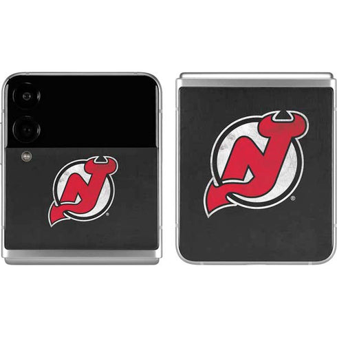 NHL New Jersey Devils Distressed Galaxy Z Flip4 5G Skin