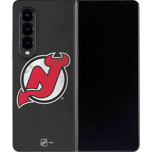 NHL New Jersey Devils Distressed Galaxy Z Fold4 5G Skin