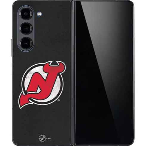NHL New Jersey Devils Distressed Galaxy Z Fold5 5G Skin
