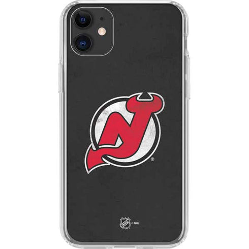 NHL New Jersey Devils Distressed iPhone 11 Clear Case