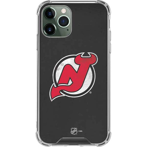 NHL New Jersey Devils Distressed iPhone 11 Pro Max Clear Case