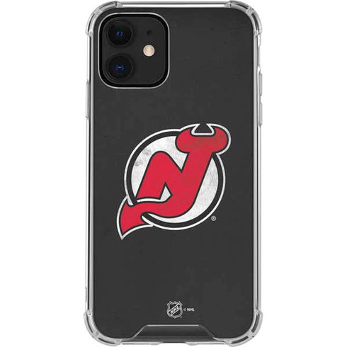 NHL New Jersey Devils Distressed iPhone 12 Clear Case
