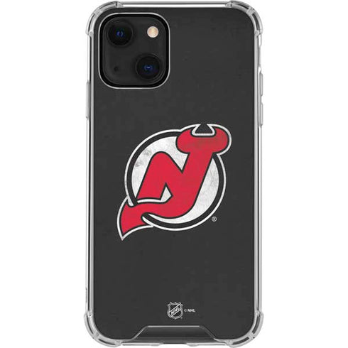 NHL New Jersey Devils Distressed iPhone 13 Clear Case