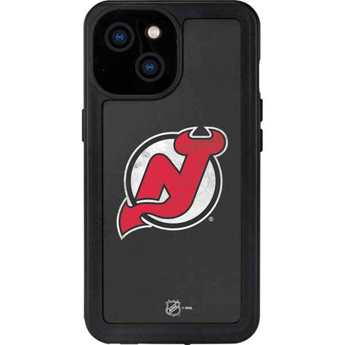 NHL New Jersey Devils Distressed iPhone 13 Mini Waterproof Case