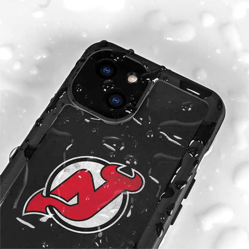 NHL New Jersey Devils Distressed iPhone 13 Mini Waterproof Case