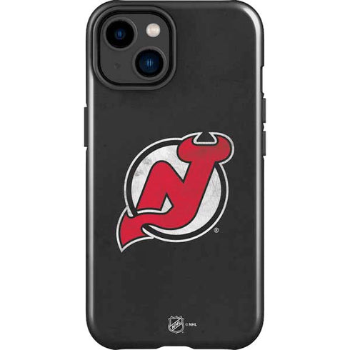 NHL New Jersey Devils Distressed iPhone 15 Plus Impact Case