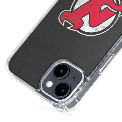 NHL New Jersey Devils Distressed iPhone 15 Plus MagSafe Case