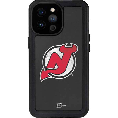 NHL New Jersey Devils Distressed iPhone 14 Pro Max Waterproof Case
