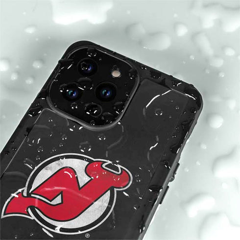 NHL New Jersey Devils Distressed iPhone 14 Pro Max Waterproof Case