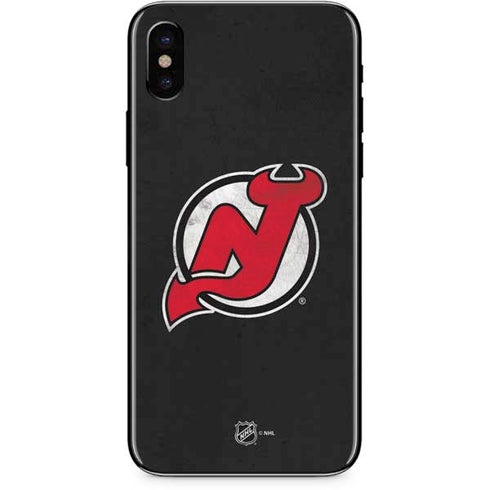 NHL New Jersey Devils Distressed iPhone XS Skin