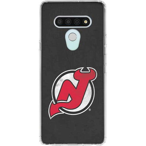 NHL New Jersey Devils Distressed LG Stylo 6 Clear Case