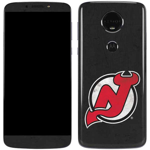 NHL New Jersey Devils Distressed Moto E5 Plus Skin