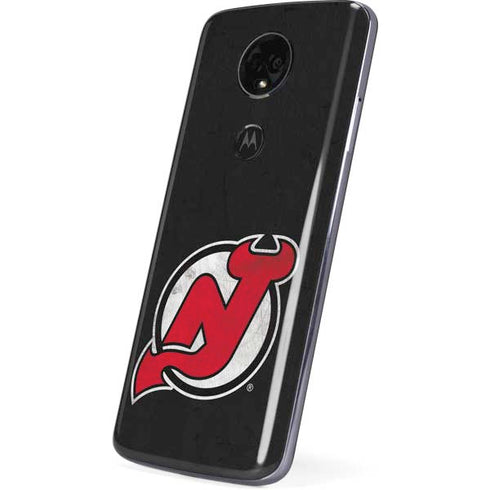 NHL New Jersey Devils Distressed Moto E5 Plus Skin