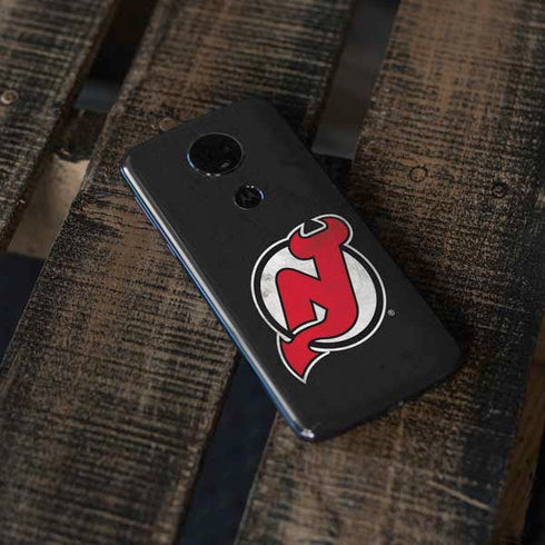NHL New Jersey Devils Distressed Moto E5 Plus Skin