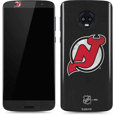 NHL New Jersey Devils Distressed Moto G6 Skin