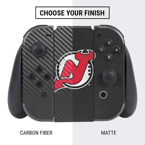 NHL New Jersey Devils Distressed Nintendo Switch Bundle Skin