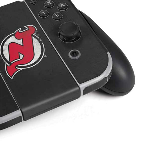 NHL New Jersey Devils Distressed Nintendo Switch OLED (2021) Skin