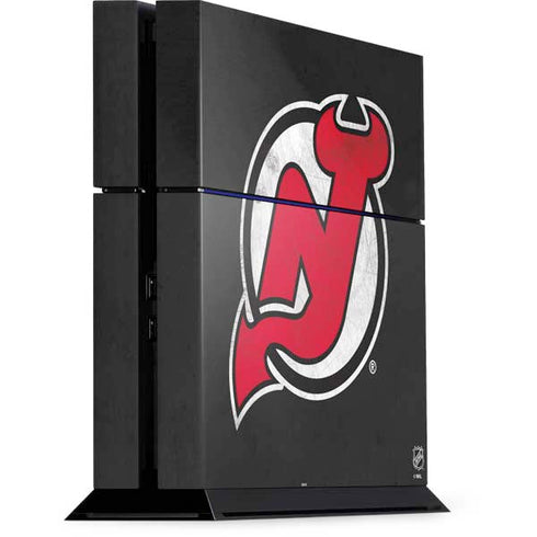 NHL New Jersey Devils Distressed PS4 Console Skin