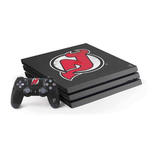 NHL New Jersey Devils Distressed PS4 Pro Bundle Skin