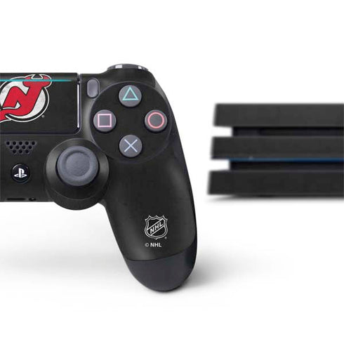 NHL New Jersey Devils Distressed PS4 Pro Bundle Skin