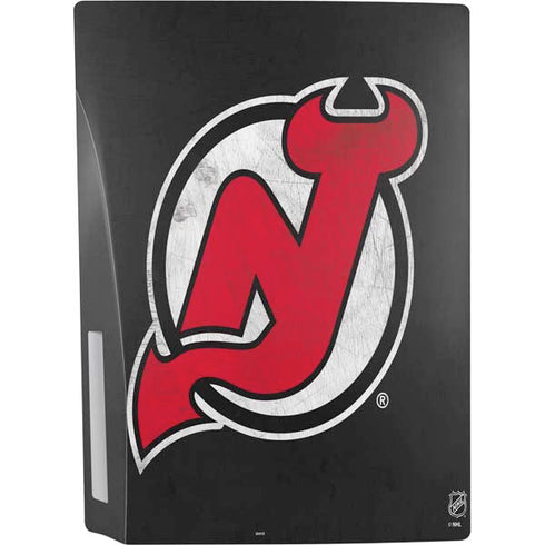 NHL New Jersey Devils Distressed PS5 Console Skin