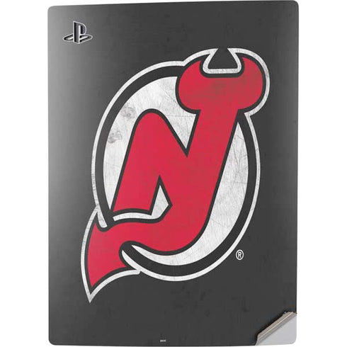 NHL New Jersey Devils Distressed PS5 Digital Edition Console Skin