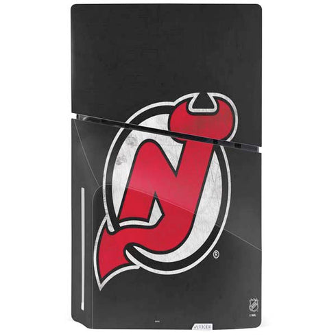 NHL New Jersey Devils Distressed PS5 Slim Disk Bundle Skin