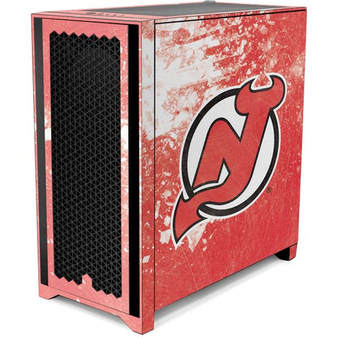 NHL New Jersey Devils Frozen Corsair 4000D Tempered Glass Mid-Tower ATX Case Skin
