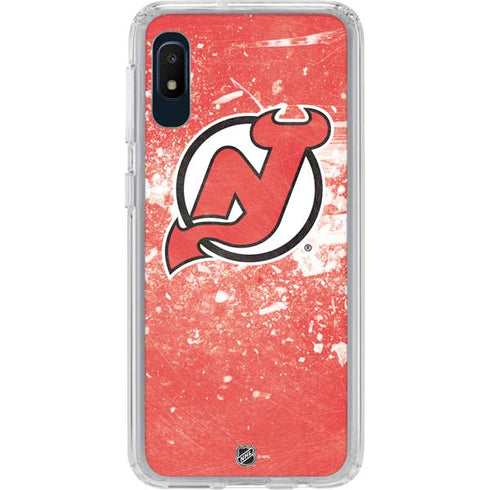 NHL New Jersey Devils Frozen Galaxy A10e Clear Case