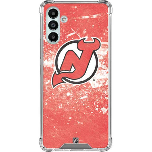NHL New Jersey Devils Frozen Galaxy A13 5G Clear Case